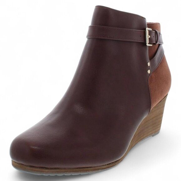 Double Womens Faux Leather Ankle Booties - Picture 3 of 3